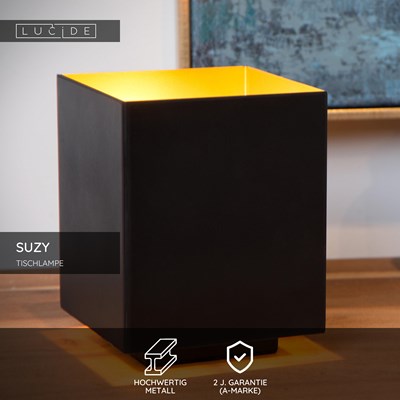 Lucide SUZY - Tischlampe - 1xE14 - Schwarz